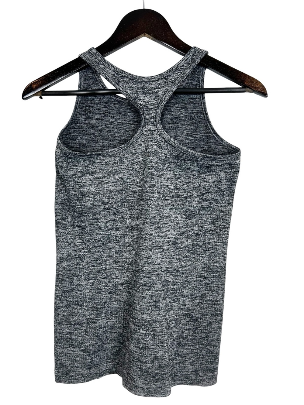 Athleta Heathered Gray Ribbed Racerback Tank Size Small - Picture 4 of 4